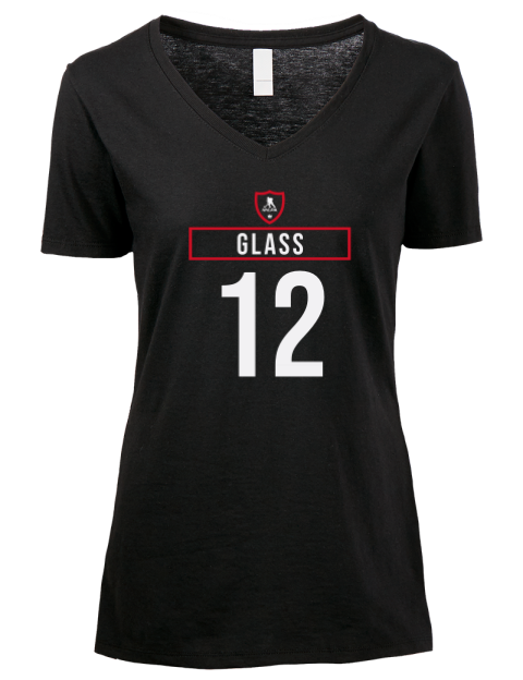 Away Jersey Cody Glass Premium Ladies V-Neck T-Shirt | Swagsta
