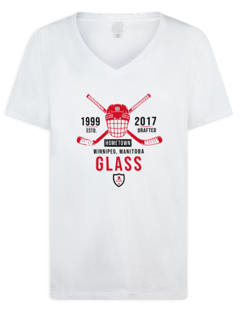 Classic Heritage Cody Glass Premium Ladies V-Neck T-Shirt | Swagsta