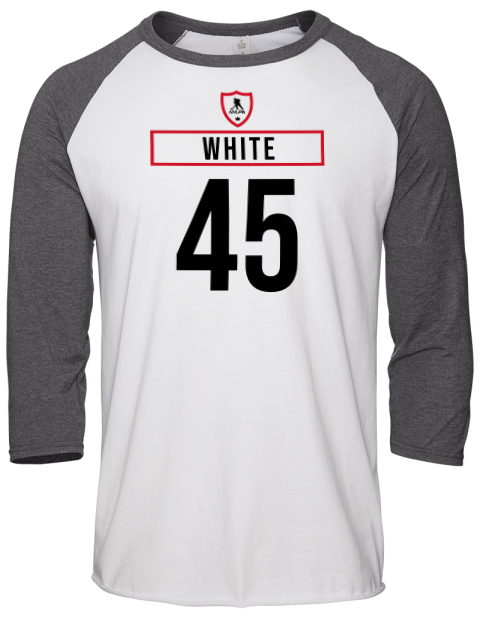 Home Jersey Colton White Unisex Premium Three-Quarter Raglan T-Shirt | Swagsta
