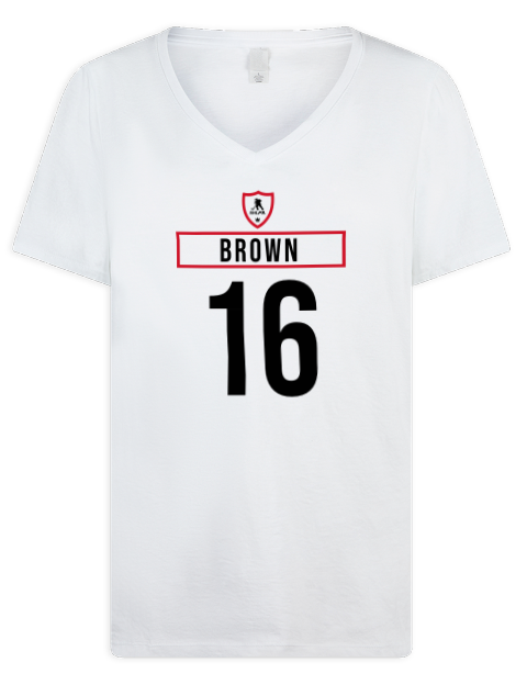 Home Jersey Connor Brown Premium Ladies V-Neck T-Shirt | Swagsta