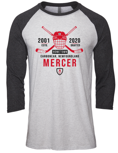 Classic Heritage Dawson Mercer Unisex Premium Three-Quarter Raglan T-Shirt | Swagsta