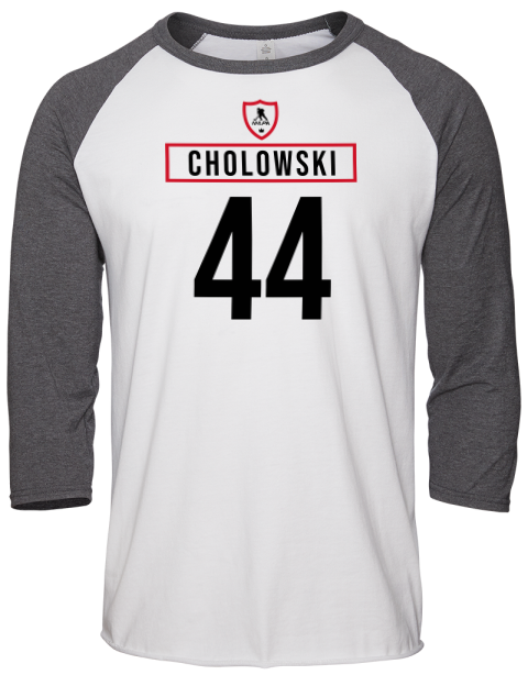 Home Jersey Dennis Cholowski Unisex Premium Three-Quarter Raglan T-Shirt | Swagsta