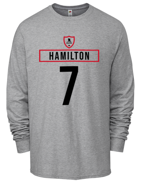 Home Jersey Dougie Hamilton Men's Long-Sleeve T-Shirt | Swagsta