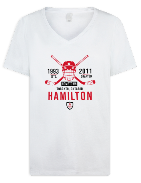 Classic Heritage Dougie Hamilton Premium Ladies V-Neck T-Shirt | Swagsta