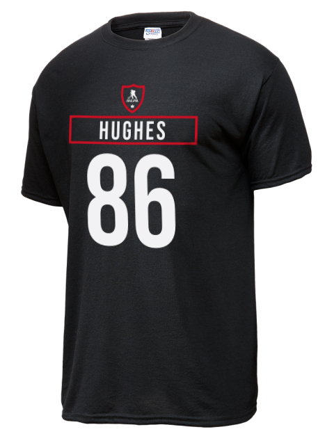 Away Jersey Jack Hughes Dri-Power Unisex T-Shirt | Swagsta