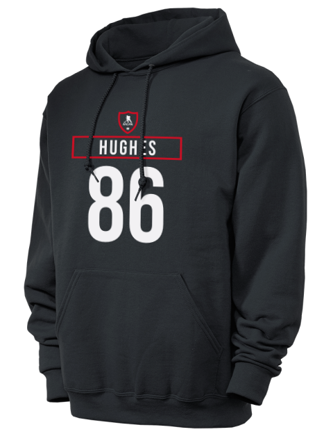 Away Jersey Jack Hughes Unisex Hooded Sweatshirt | Swagsta