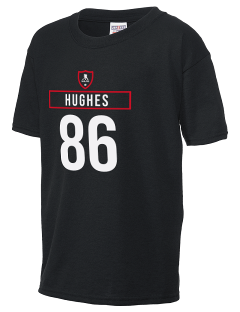 Away Jersey Jack Hughes Youth T-Shirt | Swagsta