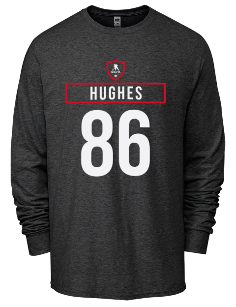 Away Jersey Jack Hughes Men's Long-Sleeve T-Shirt | Swagsta