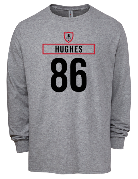 Home Jersey Jack Hughes Men's Premium Blend Long Sleeve-T-Shirt | Swagsta
