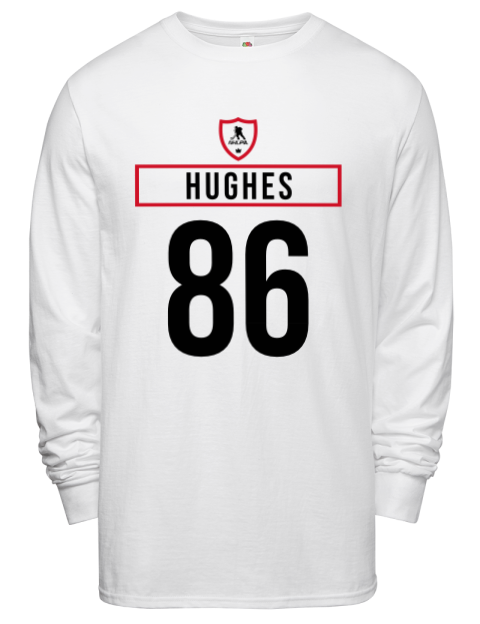 Home Jersey Jack Hughes Men's Long-Sleeve T-Shirt | Swagsta