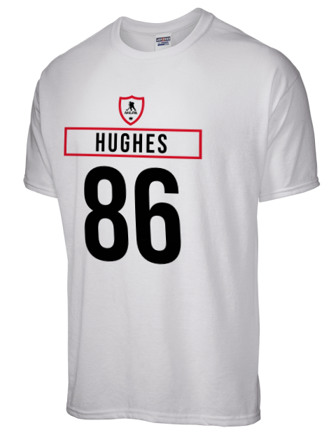 Home Jersey Jack Hughes Dri-Power Unisex T-Shirt | Swagsta