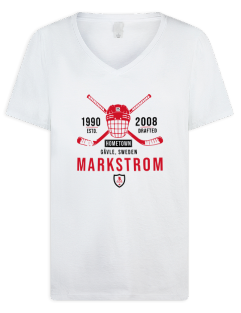 Classic Heritage Jacob Markstrom Premium Ladies V-Neck T-Shirt | Swagsta