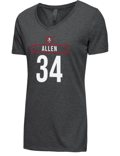 Away Jersey Jake Allen Premium Ladies V-Neck T-Shirt | Swagsta