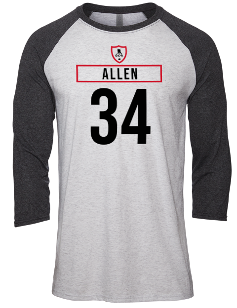 Home Jersey Jake Allen Unisex Premium Three-Quarter Raglan T-Shirt | Swagsta