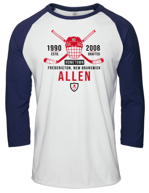 Classic Heritage Jake Allen Unisex Premium Three-Quarter Raglan T-Shirt | Swagsta