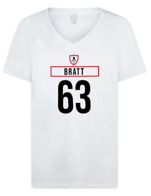 Home Jersey Jesper Bratt Premium Ladies V-Neck T-Shirt | Swagsta