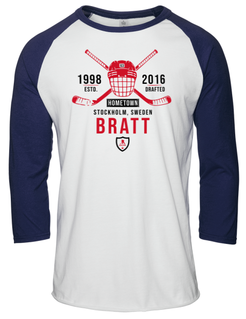 Classic Heritage Jesper Bratt Unisex Premium Three-Quarter Raglan T-Shirt | Swagsta