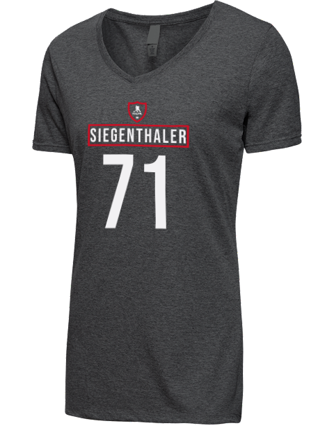 Away Jersey Jonas Siegenthaler Premium Ladies V-Neck T-Shirt | Swagsta