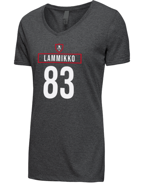 Away Jersey Juho Lammikko Premium Ladies V-Neck T-Shirt | Swagsta