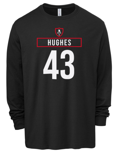 Away Jersey Luke Hughes Men's Premium Blend Long Sleeve-T-Shirt | Swagsta