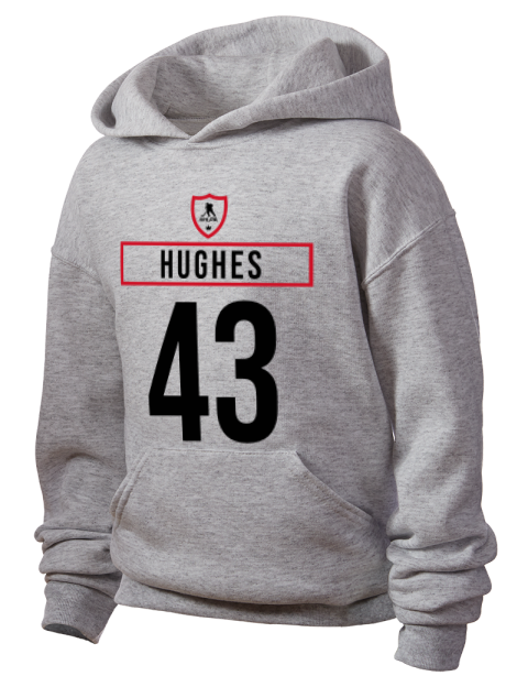 Home Jersey Luke Hughes Youth Hooded Sweatshirt | Swagsta