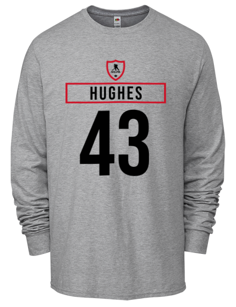 Home Jersey Luke Hughes Men's Long-Sleeve T-Shirt | Swagsta