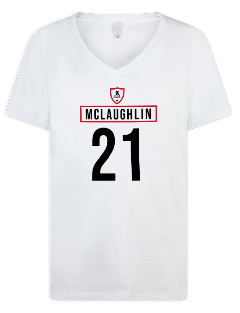 Home Jersey Marc Mclaughlin Premium Ladies V-Neck T-Shirt | Swagsta