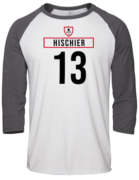Home Jersey Nico Hischier Unisex Premium Three-Quarter Raglan T-Shirt | Swagsta
