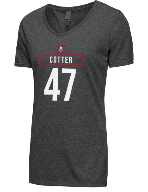Away Jersey Paul Cotter Premium Ladies V-Neck T-Shirt | Swagsta