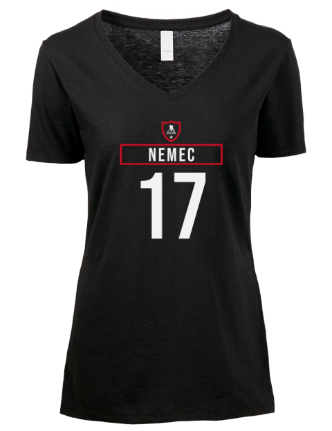 Away Jersey Simon Nemec Premium Ladies V-Neck T-Shirt | Swagsta