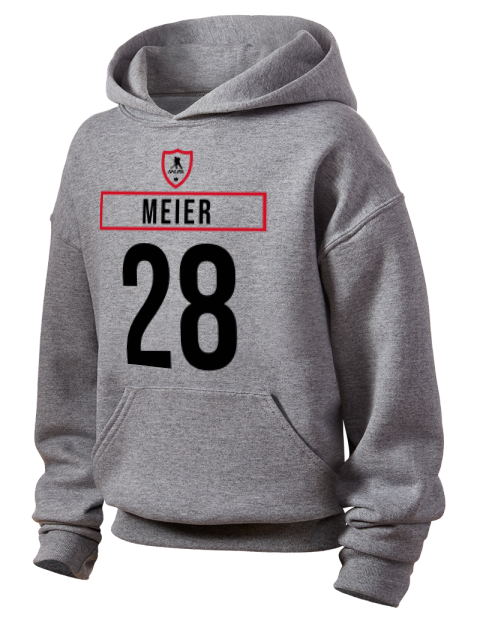 Home Jersey Timo Meier Youth Hooded Sweatshirt | Swagsta