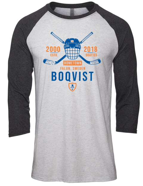Classic Heritage Adam Boqvist Unisex Premium Three-Quarter Raglan T-Shirt | Swagsta