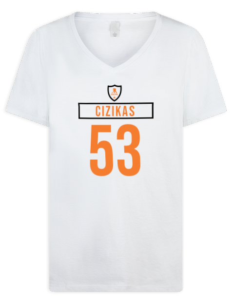 Home Jersey Casey Cizikas Premium Ladies V-Neck T-Shirt | Swagsta