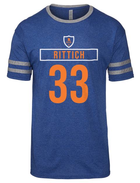 Away Jersey David Rittich Men's Tri-Blend T-Shirt | Swagsta