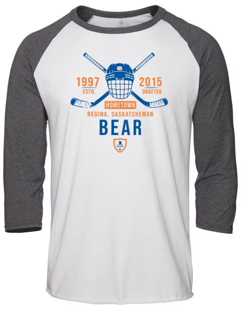 Classic Heritage Ethan Bear Unisex Premium Three-Quarter Raglan T-Shirt | Swagsta