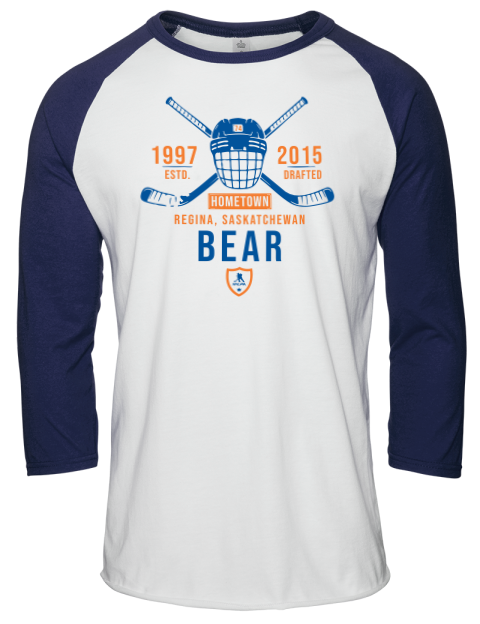 Classic Heritage Ethan Bear Unisex Premium Three-Quarter Raglan T-Shirt | Swagsta