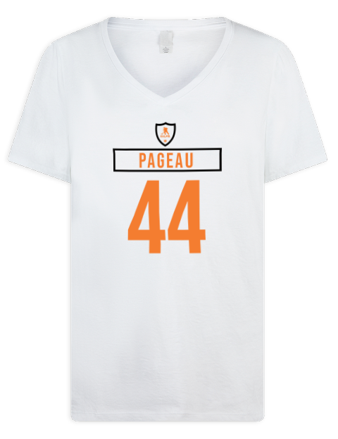 Home Jersey Jean Gabriel Pageau Premium Ladies V-Neck T-Shirt | Swagsta