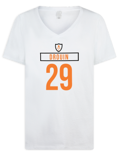 Home Jersey Jonathan Drouin Premium Ladies V-Neck T-Shirt | Swagsta