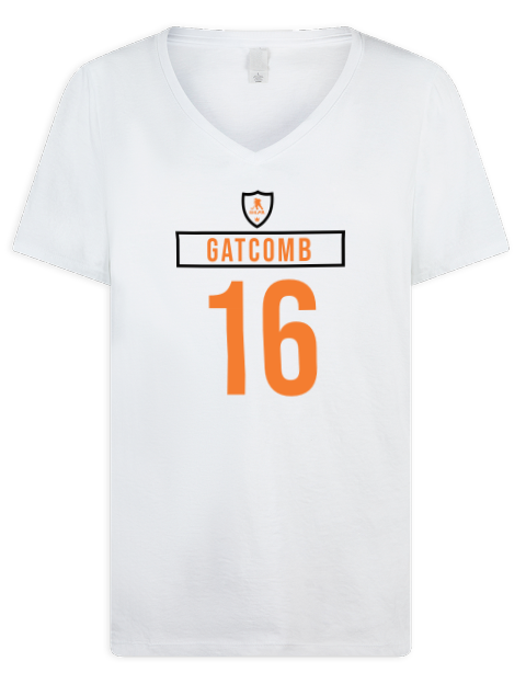 Home Jersey Marc Gatcomb Premium Ladies V-Neck T-Shirt | Swagsta