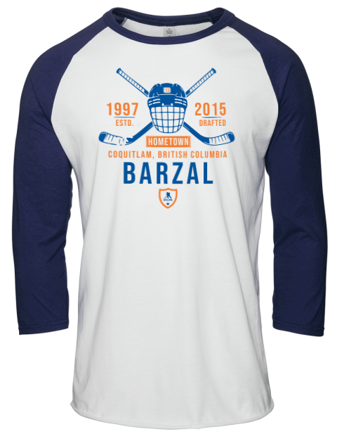 Classic Heritage Mathew Barzal Unisex Premium Three-Quarter Raglan T-Shirt | Swagsta
