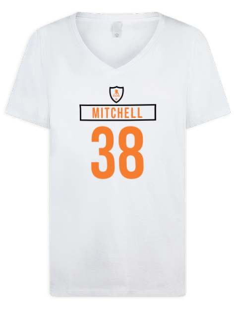 Home Jersey Travis Mitchell Premium Ladies V-Neck T-Shirt | Swagsta
