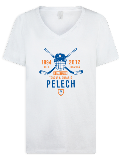Classic Heritage Adam Pelech Premium Ladies V-Neck T-Shirt | Swagsta