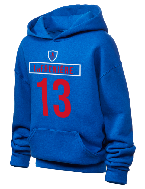 1A Away Jersey Alexis Lafreniere Youth Hooded Sweatshirt | Swagsta