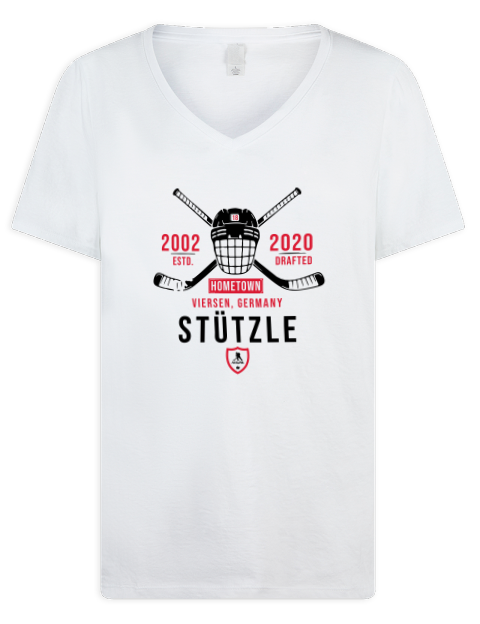 Classic Heritage 1498-2 Tim Stutzle Premium Ladies V-Neck T-Shirt | Swagsta