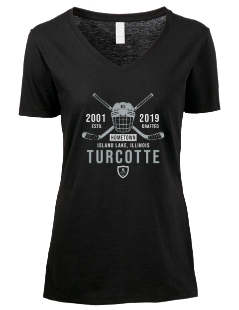Heritage Alex Turcotte Premium Ladies V-Neck T-Shirt | Swagsta