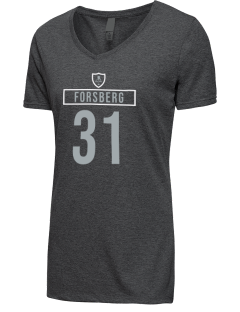 Away Jersey Anton Forsberg Premium Ladies V-Neck T-Shirt | Swagsta