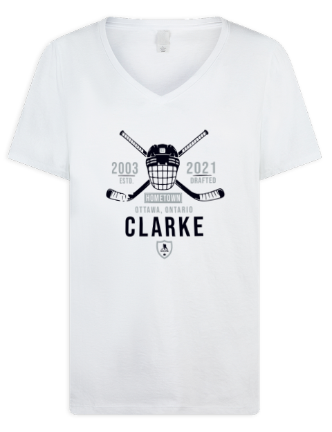 Classic Heritage brandt clarke Premium Ladies V-Neck T-Shirt | Swagsta