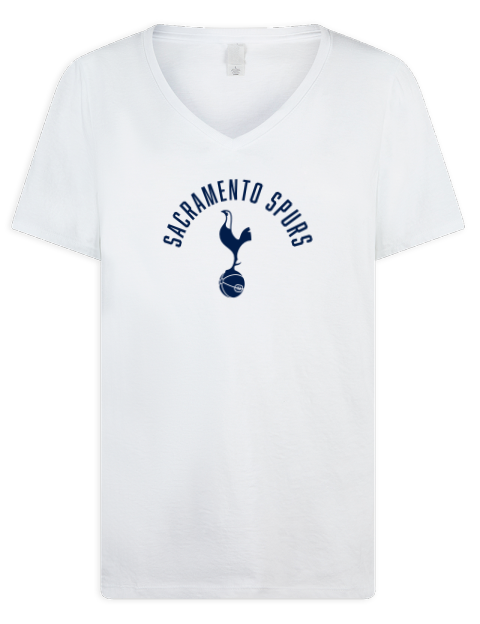 Classic Sacramento Spurs Premium Ladies V-Neck T-Shirt | Swagsta