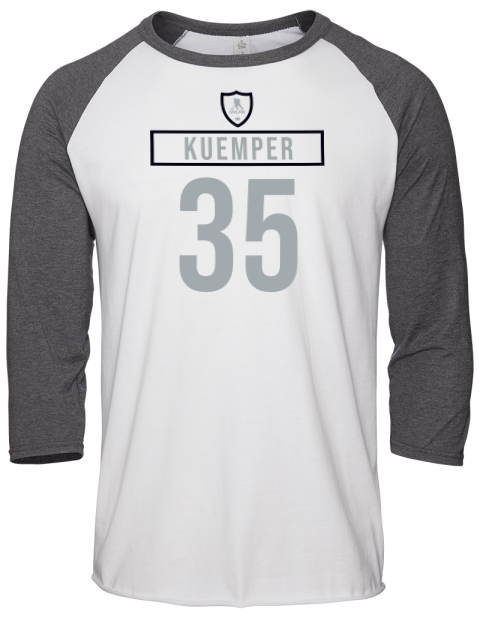 Home Jersey Darcy Kuemper Unisex Premium Three-Quarter Raglan T-Shirt | Swagsta