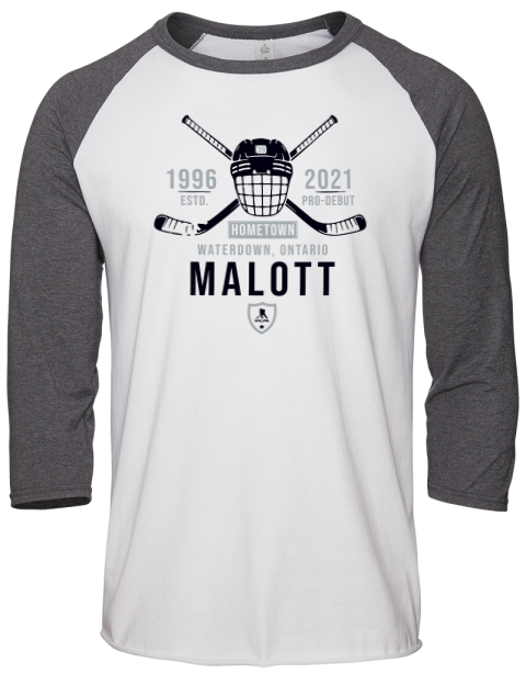 Classic Heritage Jeff Malott Unisex Premium Three-Quarter Raglan T-Shirt | Swagsta